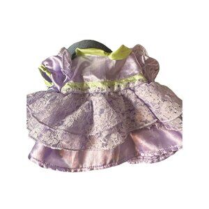 Cabbage Patch Kids Dolls Dress For 14” 16” Purple Satin Lace Coleco Vtg